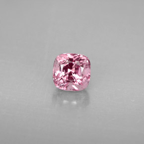 Espinela rosa natural de 0,87 ct, corte cojín, VS