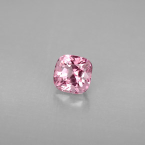 Espinela rosa natural de 0,87 ct, corte cojín, VS