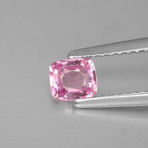 Espinela rosa natural de 0,42 ct, corte cojín, VS