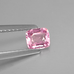 Espinela rosa natural de 0,42 ct, corte cojín, VS
