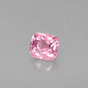 Espinela rosa natural de 0,58 ct, corte cojín, VVS-VS