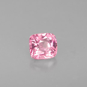 Espinela rosa natural de 0,58 ct, corte cojín, VVS-VS