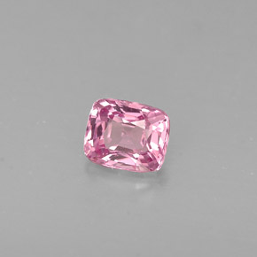 Espinela rosa natural de 0,45 ct, corte cojín, VVS-VS