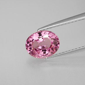 Espinela rosa natural de 1,51 ct, corte óvalo, VS
