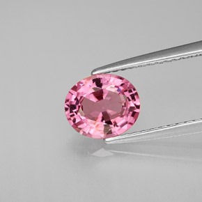 Espinela rosa natural de 1,44 ct, corte óvalo, VVS-VS