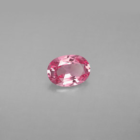Espinela rosa natural de 0,80 ct, corte óvalo, VVS-VS