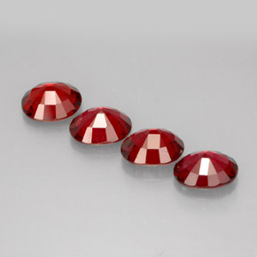 Gemas de espinela rojo natural de  ct, corte óvalo, VS