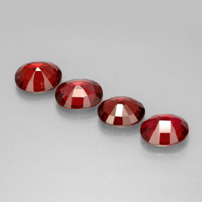 Gemas de espinela rojo natural de  ct, corte óvalo, VS
