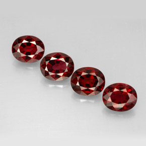 Gemas de espinela rojo natural de  ct, corte óvalo, VS