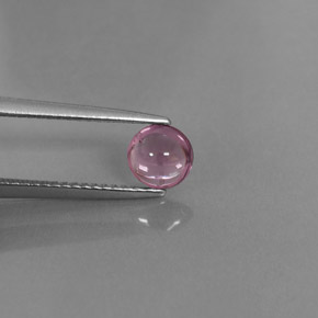 Espinela rosa natural de 0,75 ct, corte redondo, transparente