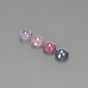Gemas de espinela multicolor natural de  ct, corte redondo, VVS-VS