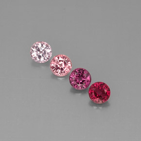 Gemas de espinela multicolor natural de  ct, corte redondo, VVS-VS