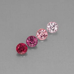 Gemas de espinela multicolor natural de  ct, corte redondo, VVS-VS