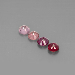 Gemas de espinela multicolor natural de  ct, corte redondo, VVS-VS