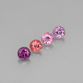 Gemas de espinela multicolor natural de  ct, corte redondo, VVS-VS