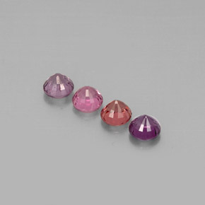 Gemas de espinela multicolor natural de  ct, corte redondo, VVS-VS