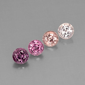 Gemas de espinela multicolor natural de  ct, corte redondo, VVS-VS