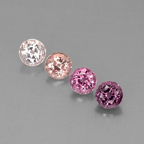 Gemas de espinela multicolor natural de  ct, corte redondo, VVS-VS