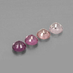 Gemas de espinela multicolor natural de  ct, corte redondo, VVS-VS