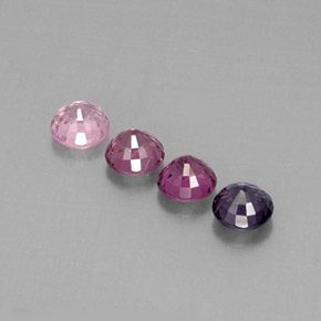 Gemas de espinela multicolor natural de  ct, corte redondo, VVS-VS