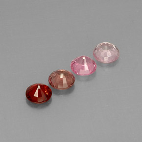 Gemas de espinela multicolor natural de  ct, corte redondo, VVS-VS