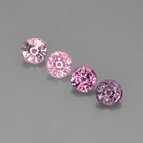 Gemas de espinela multicolor natural de  ct, corte redondo, VVS-VS