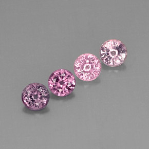 Gemas de espinela multicolor natural de  ct, corte redondo, VVS-VS