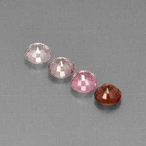 Gemas de espinela multicolor natural de  ct, corte redondo, VVS-VS