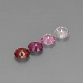 Gemas de espinela multicolor natural de  ct, corte redondo, VVS-VS