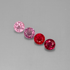 Gemas de espinela multicolor natural de  ct, corte redondo, VVS-VS