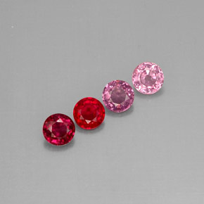 Gemas de espinela multicolor natural de  ct, corte redondo, VVS-VS