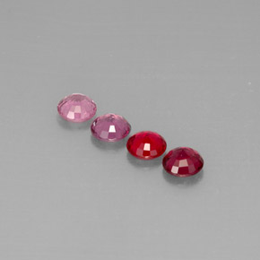 Gemas de espinela multicolor natural de  ct, corte redondo, VVS-VS