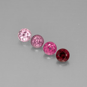 Gemas de espinela multicolor natural de  ct, corte redondo, VVS-VS