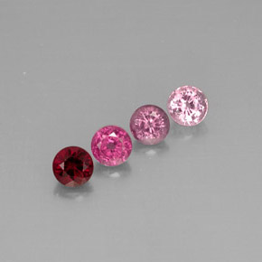 Gemas de espinela multicolor natural de  ct, corte redondo, VVS-VS