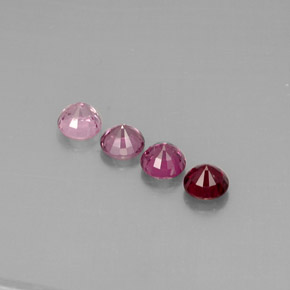 Gemas de espinela multicolor natural de  ct, corte redondo, VVS-VS