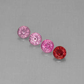Gemas de espinela multicolor natural de  ct, corte redondo, VVS-VS