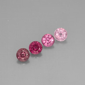 Gemas de espinela multicolor natural de  ct, corte redondo, VVS-VS