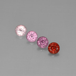 Gemas de espinela multicolor natural de  ct, corte redondo, VVS-VS