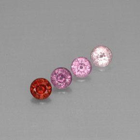 Gemas de espinela multicolor natural de  ct, corte redondo, VVS-VS