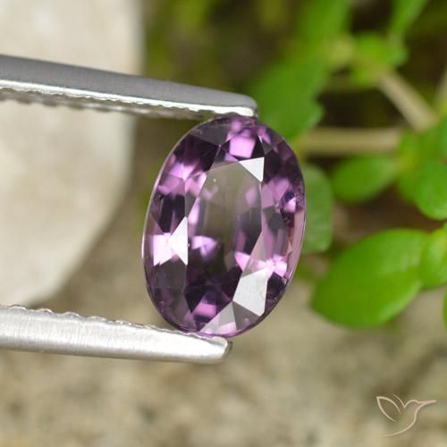 Espinela Púrpura oscuro natural de 1.11 ct, Ovalada, VS