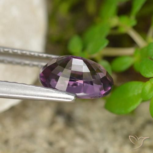 Espinela Púrpura oscuro natural de 1.11 ct, Ovalada, VS