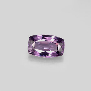 Espinela púrpura natural de 1,30 ct, corte cojín, VS