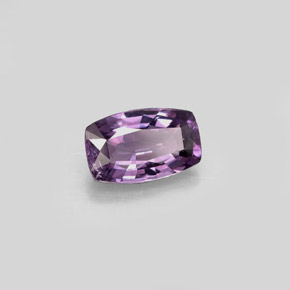 Espinela púrpura natural de 1,30 ct, corte cojín, VS