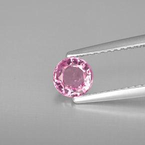 Espinela rosa natural de 0,59 ct, corte redondo, VS
