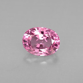 Espinela rosa natural de 1,20 ct, corte óvalo, VVS-VS