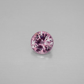 Espinela rosa natural de 0,78 ct, corte redondo, VS