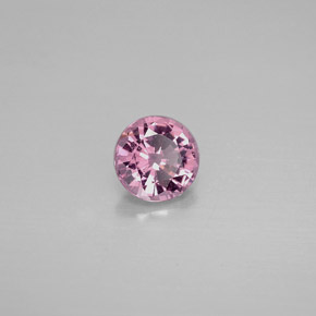 Espinela rosa natural de 0,78 ct, corte redondo, VS
