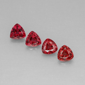 Gemas de espinela rojo natural de  ct, trillón, VVS-VS