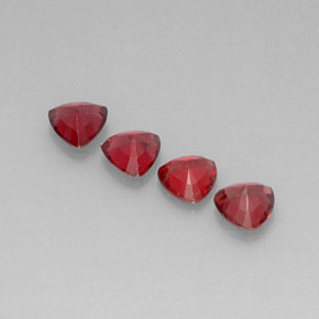 Gemas de espinela rojo natural de  ct, trillón, VVS-VS