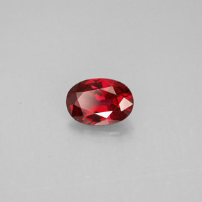 Espinela rojo natural de 0,64 ct, corte óvalo, VS